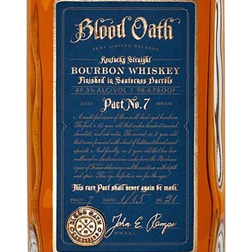 Blood Oath Pact No. 7 Kentucky Straight Bourbon Whiskey - Image 3